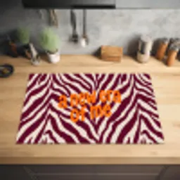 New era - Bordeaux - Zebraprint Inductie beschermer vinyl 3mm klein -sfeer5