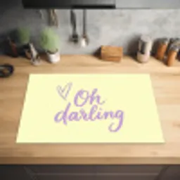 Oh darling - Geel - Hart Inductie beschermer vinyl 3mm klein -sfeer5