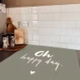 Oh happy day - Quotes - Tekst - Zomer Inductie beschermer vinyl 3mm middel -sfeer3