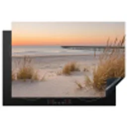 Pier - Zonsondergang - Strand Inductie beschermer vinyl 3mm klein -3d