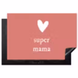 Presentje voor Moederdag super mama roze/wit Inductie beschermer vinyl 3mm klein -3d