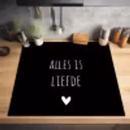 Spreuken - Alles is liefde - Quotes - Bløf Inductie beschermer vinyl 3mm middel -sfeer5