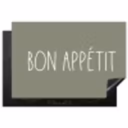 Spreuken - Bon appétit - Quotes - Eet smakelijk - Eten Inductie beschermer vinyl 3mm klein -3d