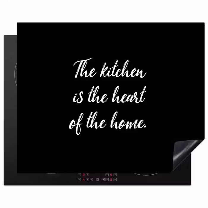Spreuken - Koken - Thuis - The kitchen is the heart of the home - Quotes Inductie beschermer vinyl 3mm groot -3d