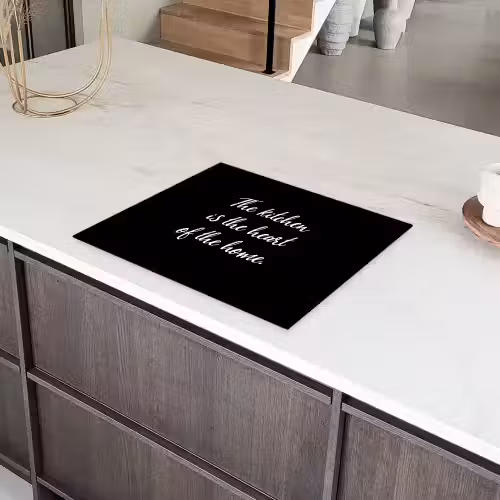 Spreuken - Koken - Thuis - The kitchen is the heart of the home - Quotes Inductie beschermer vinyl 3mm groot -sfeer8