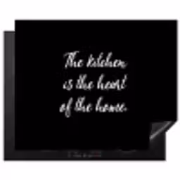 Spreuken - Koken - Thuis - The kitchen is the heart of the home - Quotes Inductie beschermer vinyl 3mm groot -3d
