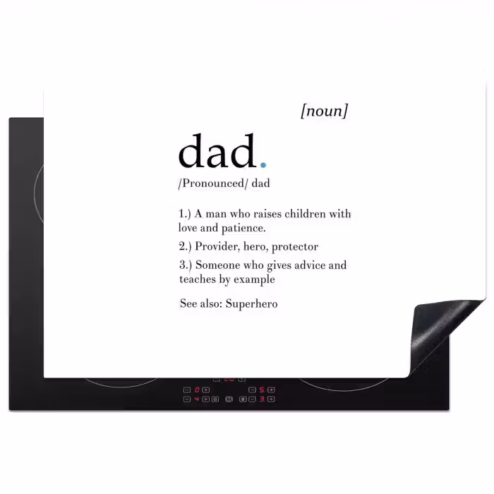 Spreuken - Papa definitie - Quotes - Dad Inductie beschermer vinyl 3mm klein -3d