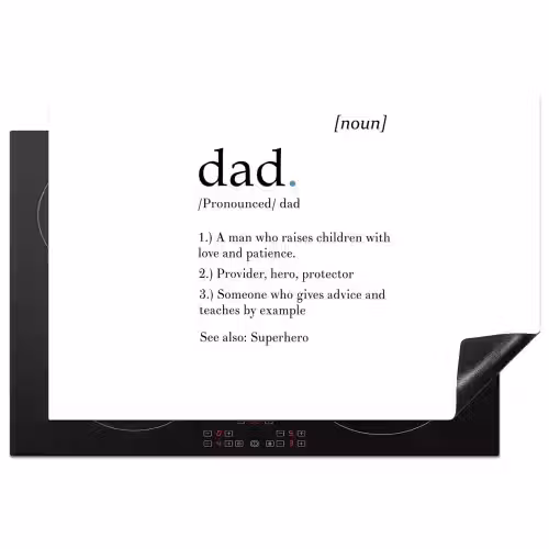 Spreuken - Papa definitie - Quotes - Dad Inductie beschermer vinyl 3mm klein -3d