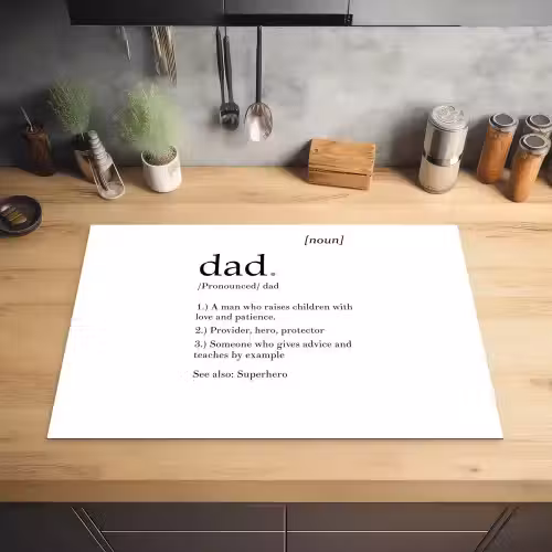 Spreuken - Papa definitie - Quotes - Dad Inductie beschermer vinyl 3mm klein -sfeer5