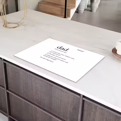 Spreuken - Papa definitie - Quotes - Dad Inductie beschermer vinyl 3mm klein -sfeer8