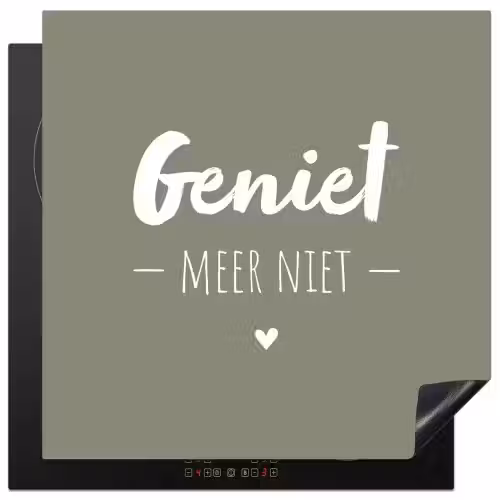 Spreuken - Geniet meer niet - Zomer - Tekst - Genieten Inductie beschermer vinyl 3mm middel -3d