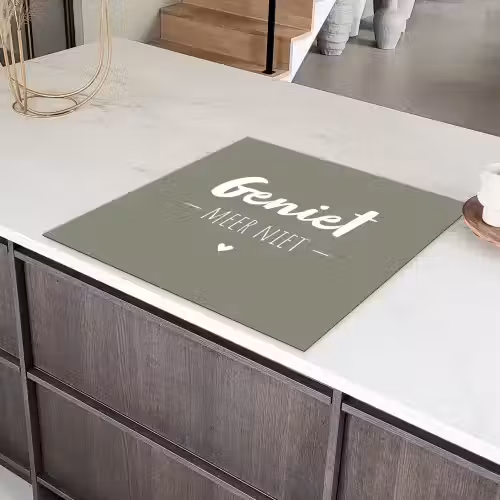 Spreuken - Geniet meer niet - Zomer - Tekst - Genieten Inductie beschermer vinyl 3mm middel -sfeer8
