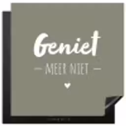 Spreuken - Geniet meer niet - Zomer - Tekst - Genieten Inductie beschermer vinyl 3mm middel -3d