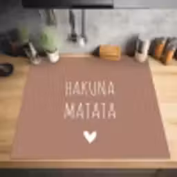 Spreuken - Hakuna matata - Quotes Inductie beschermer vinyl 3mm middel -sfeer5