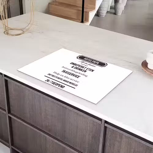Spreuken - Hotel papa - Quotes - Vader Inductie beschermer vinyl 3mm klein -sfeer8