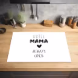 Spreuken - Hotel mama always open - Quotes - Mama Inductie beschermer vinyl 3mm klein -sfeer5