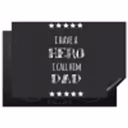 Spreuken - I have a hero I call him dad - Quotes - Vader Inductie beschermer vinyl 3mm klein -3d