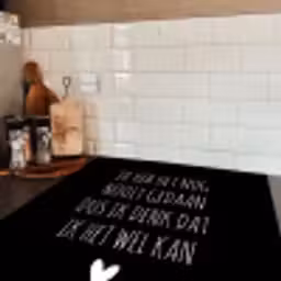 Spreuken - Ik heb het nog nooit gedaan dus - Quotes Inductie beschermer vinyl 3mm middel -sfeer3