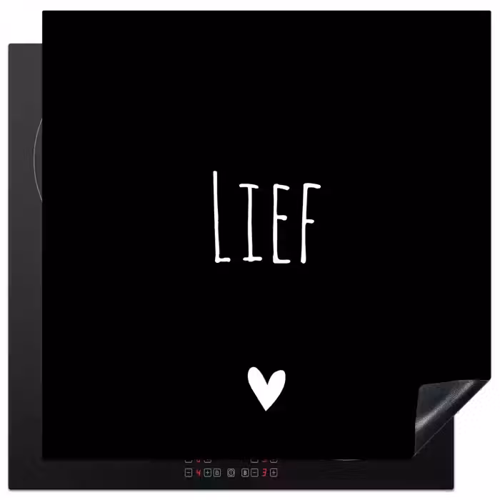 Spreuken - Lief - Quotes Inductie beschermer vinyl 3mm middel -3d
