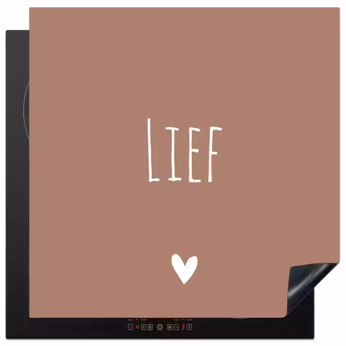 Spreuken - Lief - Quotes Inductie beschermer vinyl 3mm middel -3d