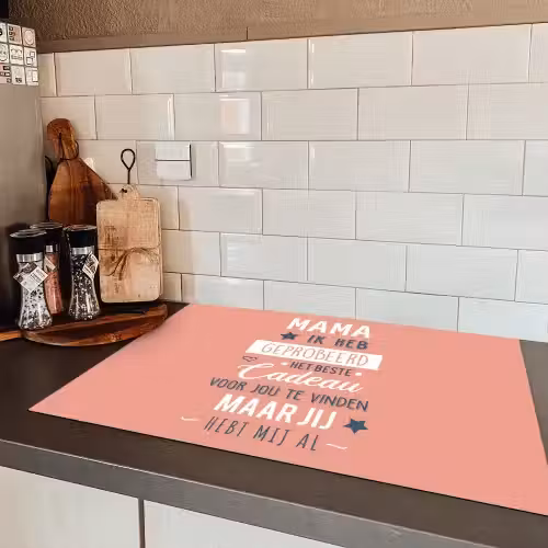 Spreuken - Mama - Quotes - Mama jij hebt ons al Inductie beschermer vinyl 3mm klein -sfeer3