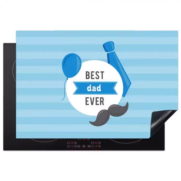 Spreuken - Quotes - Best dad ever - Vader Inductie beschermer vinyl 3mm klein -3d
