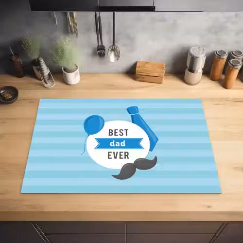 Spreuken - Quotes - Best dad ever - Vader Inductie beschermer vinyl 3mm klein -sfeer5