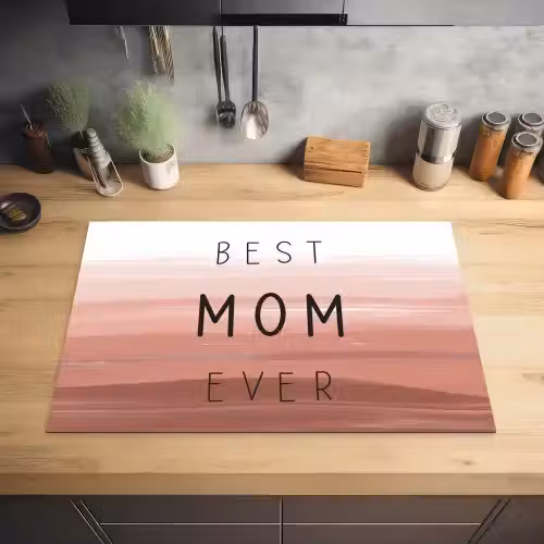 Spreuken - Quotes Best mom ever - Moederdag - Mama - Cadeau moederdag Inductie beschermer vinyl 3mm klein -sfeer5