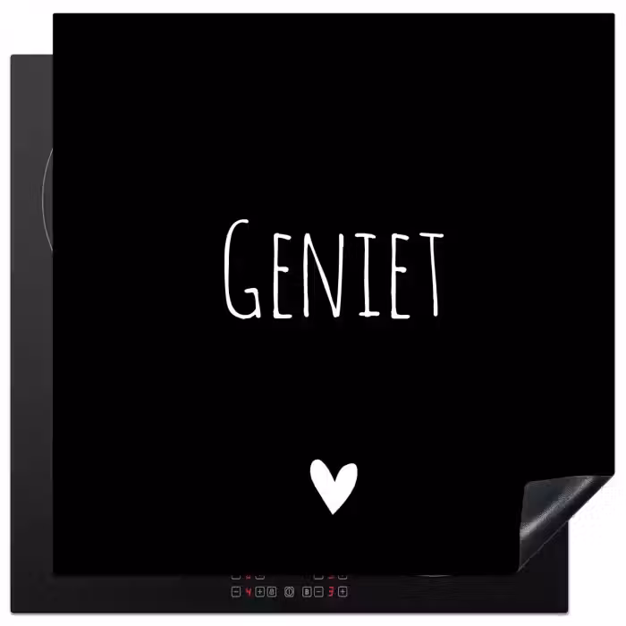 Spreuken - Quotes - Geniet Inductie beschermer vinyl 3mm middel -3d