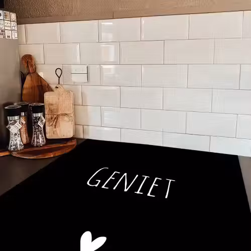 Spreuken - Quotes - Geniet Inductie beschermer vinyl 3mm middel -sfeer3