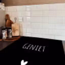 Spreuken - Quotes - Geniet Inductie beschermer vinyl 3mm middel -sfeer3