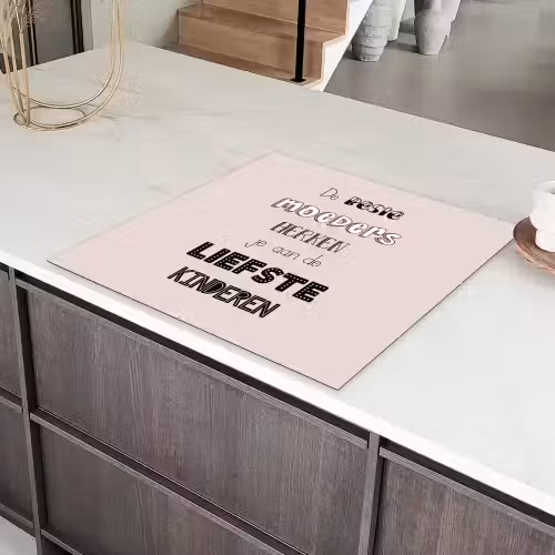Spreuken - Quotes De Beste Moeders Hebben De Liefste Kinderen - Moederdag - Mama cadeau Inductie beschermer vinyl 3mm middel -sfeer8