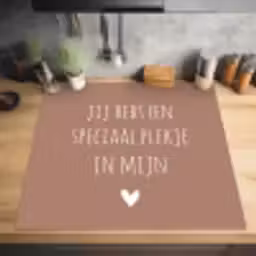 Spreuken - Quotes - Jij hebt een speciaal plekje in mijn hart Inductie beschermer vinyl 3mm middel -sfeer5
