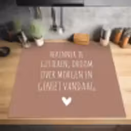 Spreuken - Herinner je gisteren droom over morgen en geniet vandaag - Quotes Inductie beschermer vinyl 3mm middel -sfeer5