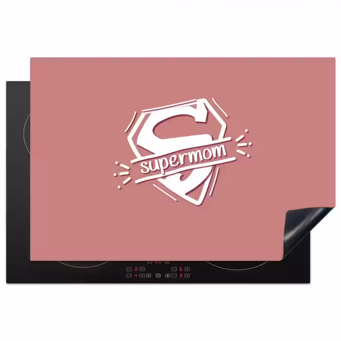 Spreuken - Supermom - Moeder - Quotes Inductie beschermer vinyl 3mm klein -3d