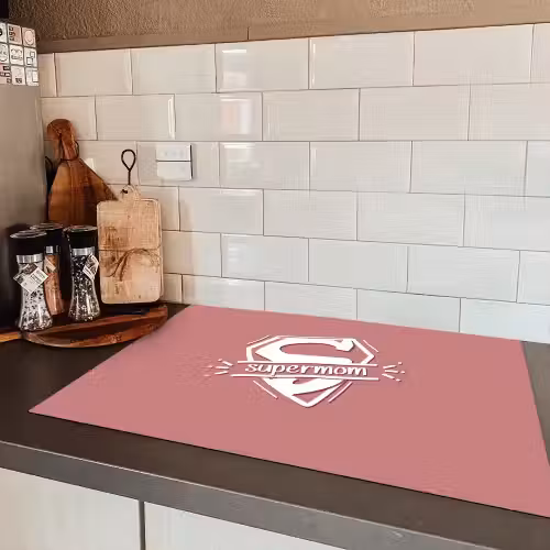 Spreuken - Supermom - Moeder - Quotes Inductie beschermer vinyl 3mm klein -sfeer3
