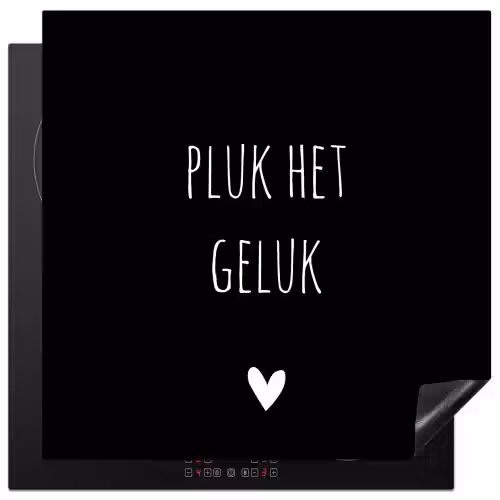 Quote - Spreuken - Pluk het geluk Inductie beschermer vinyl 3mm middel -3d