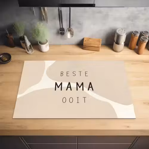 Quotes - Beste mama ooit - Mama - Spreuken Inductie beschermer vinyl 3mm klein -sfeer5