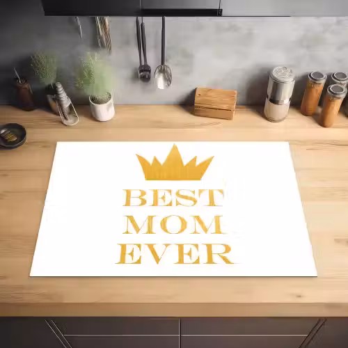 Quotes - Best mom ever - Spreuken - Mama Inductie beschermer vinyl 3mm klein -sfeer5