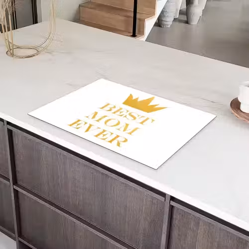 Quotes - Best mom ever - Spreuken - Mama Inductie beschermer vinyl 3mm klein -sfeer8