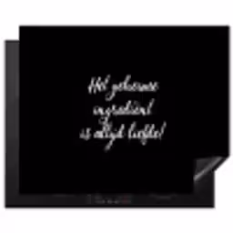 Quotes - Koken - Het geheime ingrediënt is altijd liefde! - Spreuken - Liefde Inductie beschermer vinyl 3mm groot -3d
