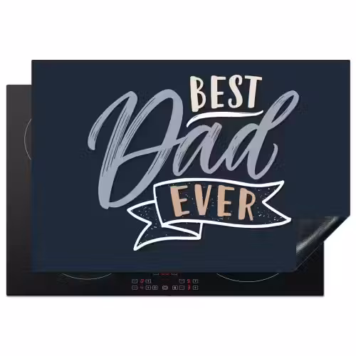 Quotes - Papa - Best dad ever - Spreuken Inductie beschermer vinyl 3mm klein -3d
