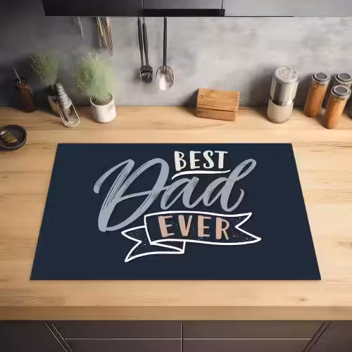 Quotes - Papa - Best dad ever - Spreuken Inductie beschermer vinyl 3mm klein -sfeer5