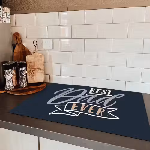 Quotes - Papa - Best dad ever - Spreuken Inductie beschermer vinyl 3mm klein -sfeer3