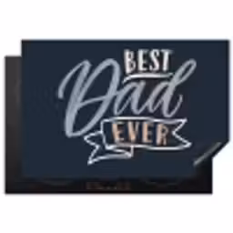 Quotes - Papa - Best dad ever - Spreuken Inductie beschermer vinyl 3mm klein -3d