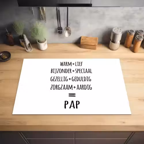 Quotes - Pap definitie - Spreuken - Vader Inductie beschermer vinyl 3mm klein -sfeer5