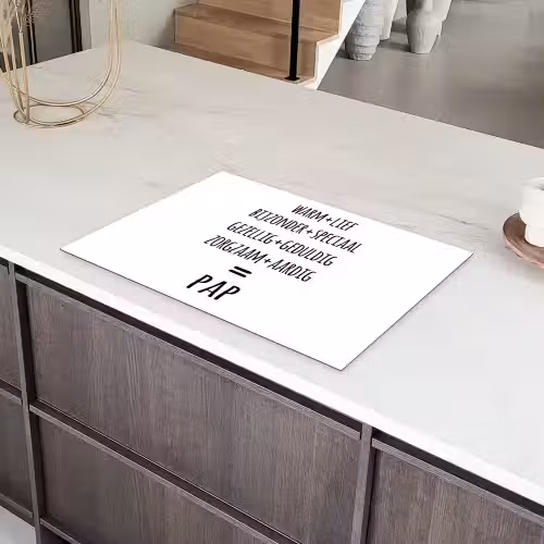 Quotes - Pap definitie - Spreuken - Vader Inductie beschermer vinyl 3mm klein -sfeer8