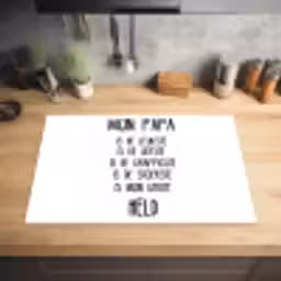 Quotes - Papa is mijn grote held - Spreuken - Papa Inductie beschermer vinyl 3mm klein -sfeer5