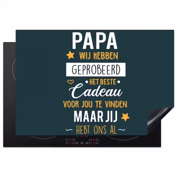 Quotes - Papa - Spreuken - Papa jij hebt ons al Inductie beschermer vinyl 3mm klein -3d