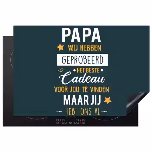 Quotes - Papa - Spreuken - Papa jij hebt ons al Inductie beschermer vinyl 3mm klein -3d